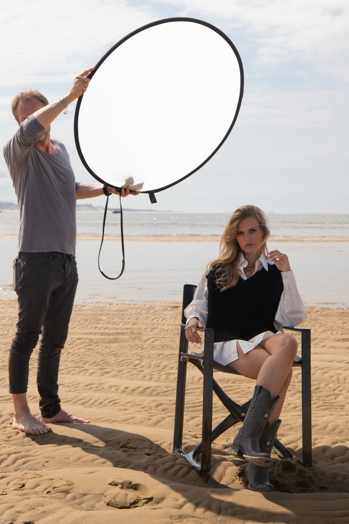 Photographe et maquilleuse pour shooting mode au Cap Ferret